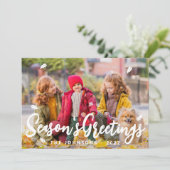 Moderne gladde glans van glans feestdagenkaart (Staand voorkant)