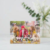 Moderne gladde glans van glans feestdagenkaart (Staand voorkant)