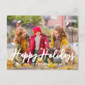 Moderne gladde glans van glans feestdagenkaart (Voorkant)