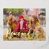 Moderne gladde glans van glans folie feestdagen briefkaart (Voorkant)