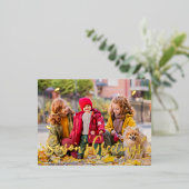 Moderne gladde glans van glans folie feestdagen briefkaart (Staand Voorkant)