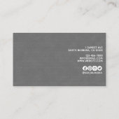 Moderne gladde lederen textuur visitekaartje (Achterkant)