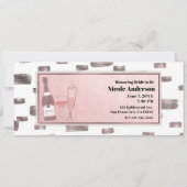 Moderne Glam Bachelorette Party Poppin' Flessen Kaart (Achterkant)