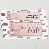 Moderne Glam Bachelorette Party Poppin' Flessen Kaart (Voorkant / Achterkant)