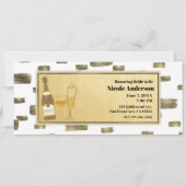 Moderne Glam Bachelorette Party Poppin' Flessen Kaart (Achterkant)