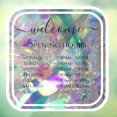 Moderne Glam Bedrijfsuren | Raamsticker  (Vel 3)