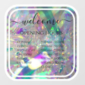 Moderne Glam Bedrijfsuren | Raamsticker  (Vel)