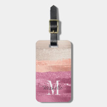 Moderne Glam Brush Glitter Blush Hot Pink Monogram