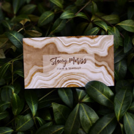 Moderne Glam Chic Abstract Agate QR Code Visitekaartje