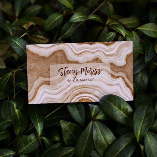 Moderne Glam Chic Abstract Agate QR Code Visitekaartje