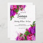 Moderne Glam Chic Flowers voor altijd Kaart (Voorkant / Achterkant)