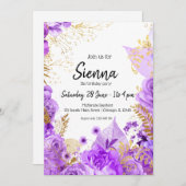 Moderne Glam Chic Flowers voor altijd Kaart (Voorkant / Achterkant)