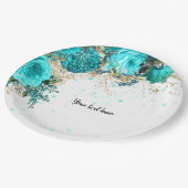 Moderne Glam Chic Flowers voor altijd Papieren Bordje (Gekanteld)