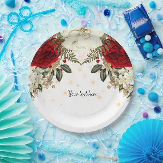 Moderne Glam Chic Flowers voor altijd Papieren Bordje (Feest)