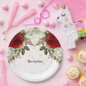 Moderne Glam Chic Flowers voor altijd Papieren Bordje (Feest)