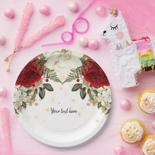 Moderne Glam Chic Flowers voor altijd Papieren Bordje (Feest)