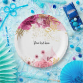 Moderne Glam Chic Flowers voor altijd Papieren Bordje (Feest)