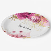 Moderne Glam Chic Flowers voor altijd Papieren Bordje (Gekanteld)