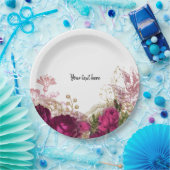 Moderne Glam Chic Flowers voor altijd Papieren Bordje (Feest)