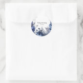 Moderne Glam Chic Flowers voor altijd Ronde Sticker (Tas)