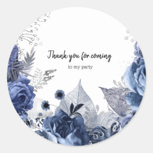 Moderne Glam Chic Flowers voor altijd Ronde Sticker