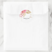 Moderne Glam Chic Flowers voor altijd Ronde Sticker (Tas)