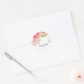 Moderne Glam Chic Flowers voor altijd Ronde Sticker (Envelop)