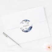 Moderne Glam Chic Flowers voor altijd Ronde Sticker (Envelop)