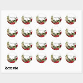 Moderne Glam Chic Flowers voor altijd Ronde Sticker (Vel)