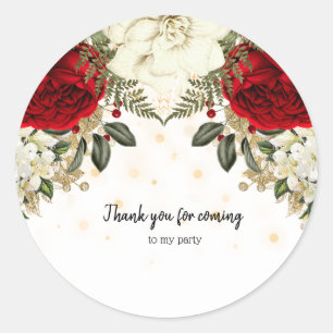 Moderne Glam Chic Flowers voor altijd Ronde Sticker