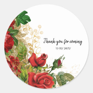 Moderne Glam Chic Flowers voor altijd Ronde Sticker