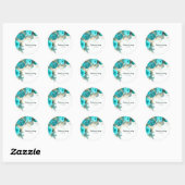 Moderne Glam Chic Flowers voor altijd Ronde Sticker (Vel)