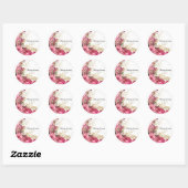 Moderne Glam Chic Flowers voor altijd Ronde Sticker (Vel)