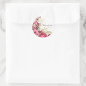 Moderne Glam Chic Flowers voor altijd Ronde Sticker (Tas)