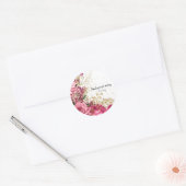 Moderne Glam Chic Flowers voor altijd Ronde Sticker (Envelop)