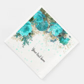 Moderne Glam Chic Flowers voor altijd Servet (Hoek)