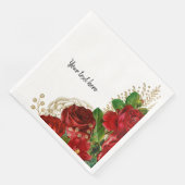 Moderne Glam Chic Flowers voor altijd Servet (Hoek)