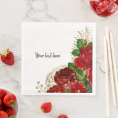 Moderne Glam Chic Flowers voor altijd Servet (Insitu)