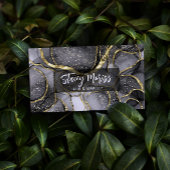 Moderne Glam Chic QR-code Gold Black & White Visitekaartje