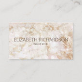 Moderne Glam Chique Elegante Luxe Wit Neutraal Visitekaartje (Voorkant)