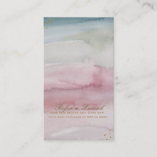 Moderne Glam Droom Waterverf Goud Verwijs een Vrie Aanbevelingskaartje