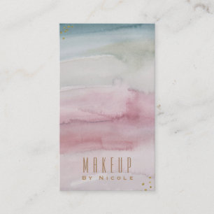 Moderne Glam Droombloem Waterverf Goud Elegant Chi Visitekaartje