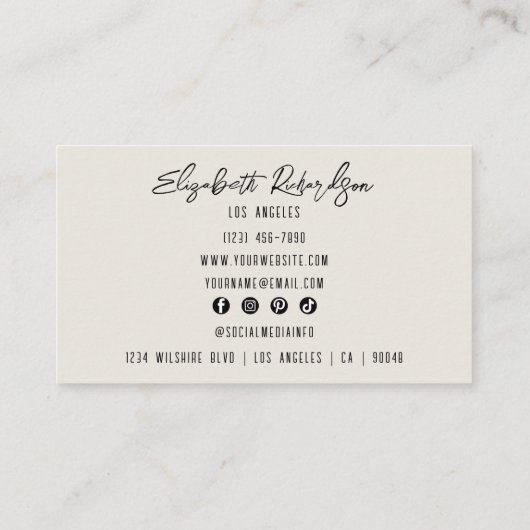 Moderne Glam Elegant Sparkling Diamond Crystal Visitekaartje (Achterkant)