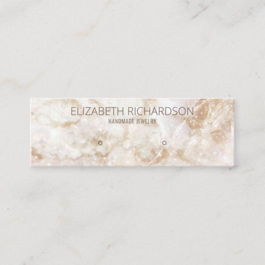 Moderne Glam Elegante Luxe Oorbel Sieraden Display Mini Visitekaartje (Voorkant)