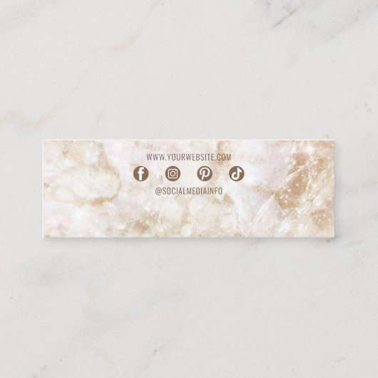 Moderne Glam Elegante Luxe Oorbel Sieraden Display Mini Visitekaartje (Achterkant)