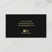 Moderne Glam Gold Driving Event Planning Visitekaartje (Achterkant)