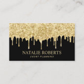 Moderne Glam Gold Driving Event Planning Visitekaartje (Voorkant)