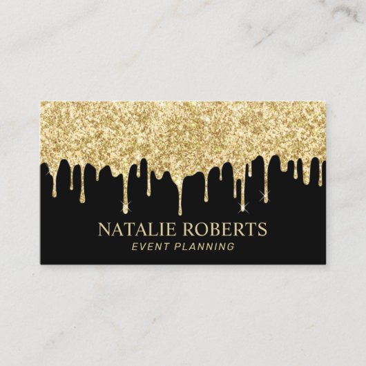 Moderne Glam Gold Driving Event Planning Visitekaartje (Voorkant)