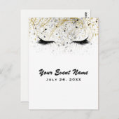 Moderne Glam Gold Silver Black Eyelashes Beauty Briefkaart (Voorkant / Achterkant)