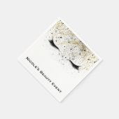 Moderne Glam Gold Silver Black Eyelashes Beauty Servetten (Hoek)